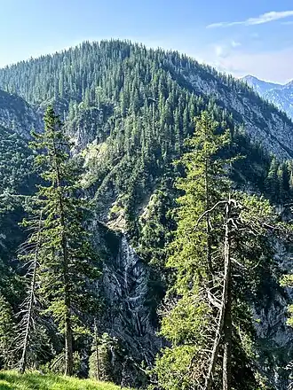Zwerchenberg und Teufelstal mit Wasserfall