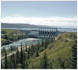 Blick von Osten auf den Ghost Dam