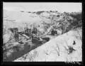 Häuser in einem Bachtal in Aliquippa, 1941 (Photo von Jack Delano)