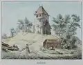 Der Turm auf dem Burghügel, von Johann Friedrich Wagner (1801–1850), um 1840. Zentralbibliothek Solothurn, Grafiksammlung