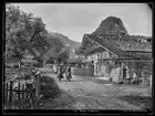 Dorfpartie von Wimmis mit altem Bauernhaus 1909