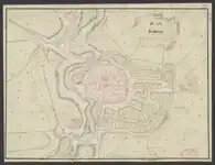 Plan der Stadt um 1750