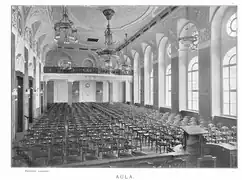 Die Aula des Jügelhauses 1907