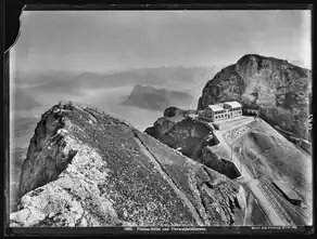 Blick auf das Hotel «Bellevue» auf dem Pilatus
