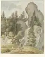 Heinrich Füssli: Der&nbsp;Felsen-weg gegen Wäggis auf dem Rigi, undatiert, vor 1830[25]